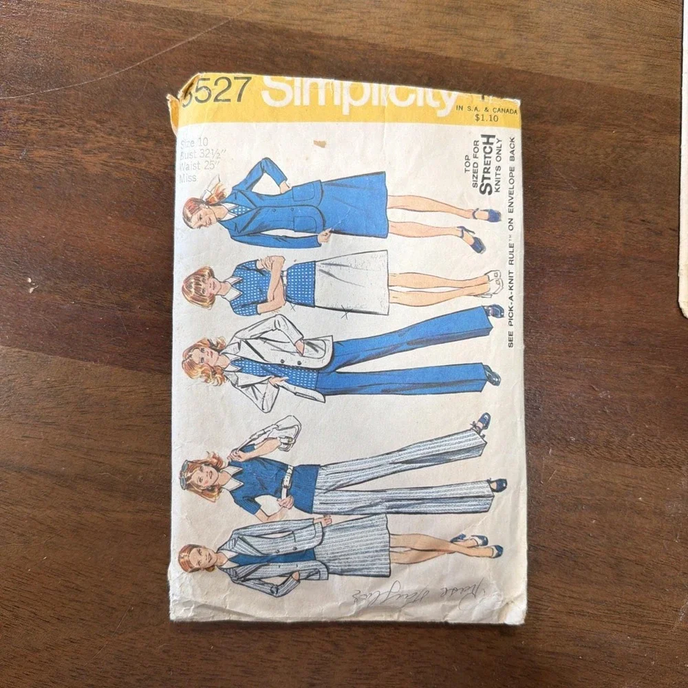Six Vintage Simplicity Patterns From The 1970S Size 10 Misses